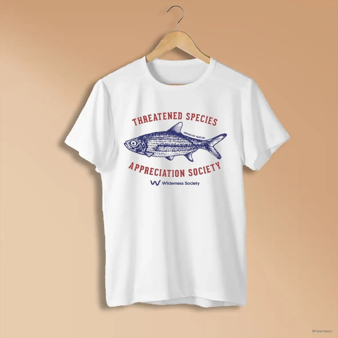 Official Official Threatened Species Appreciation Society Australian Grayling Wilderness Society Fish T Shirts Shirts