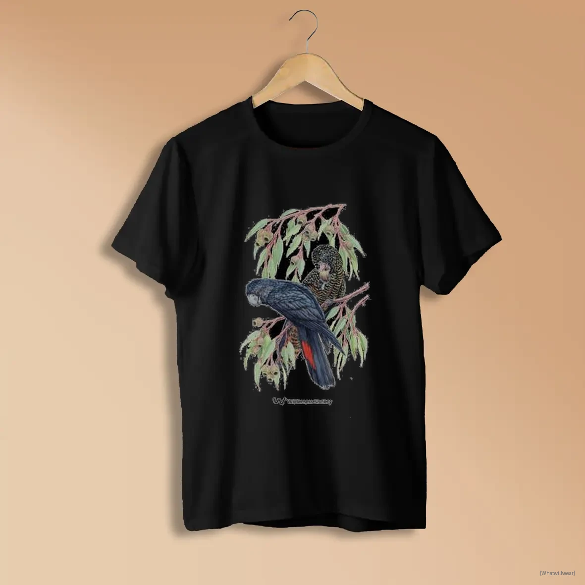 Official Official Wilderness Forest Red Tailed Black Cockatoo Womens Natural Organic Shirts