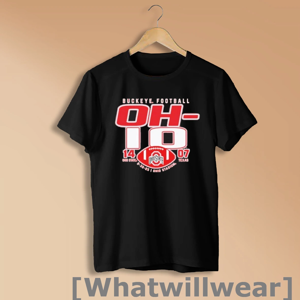 Official Ohio State Buckeyes 14 07 Beat Texas Score Shirt Sweatshirt