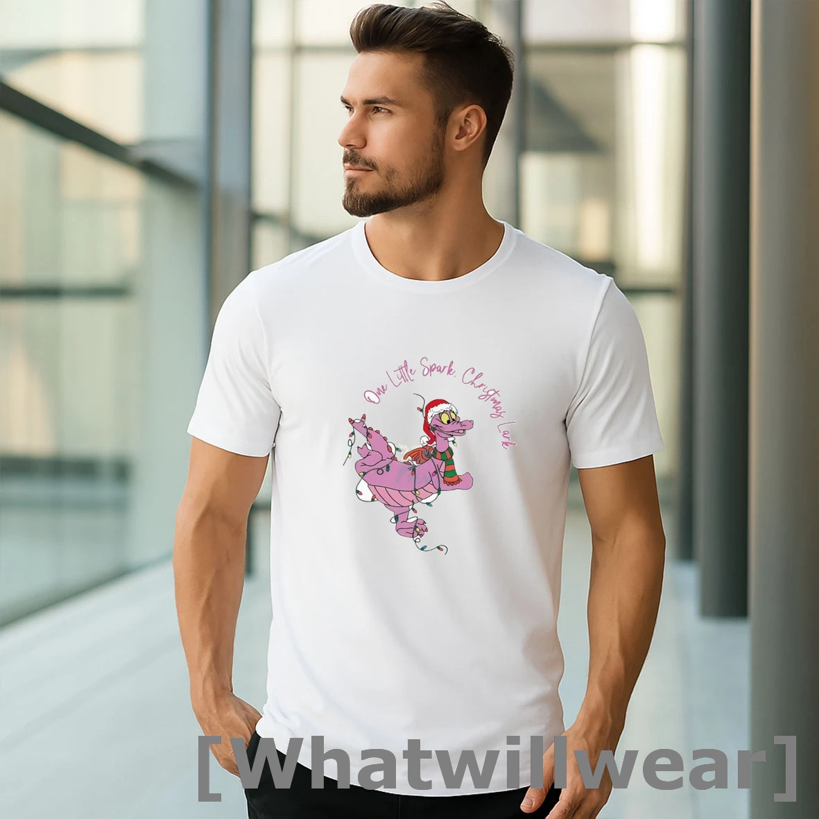 Official One Little Spark Figment Christmas Disney Epcot Purple Dragon Tshirts Sweater