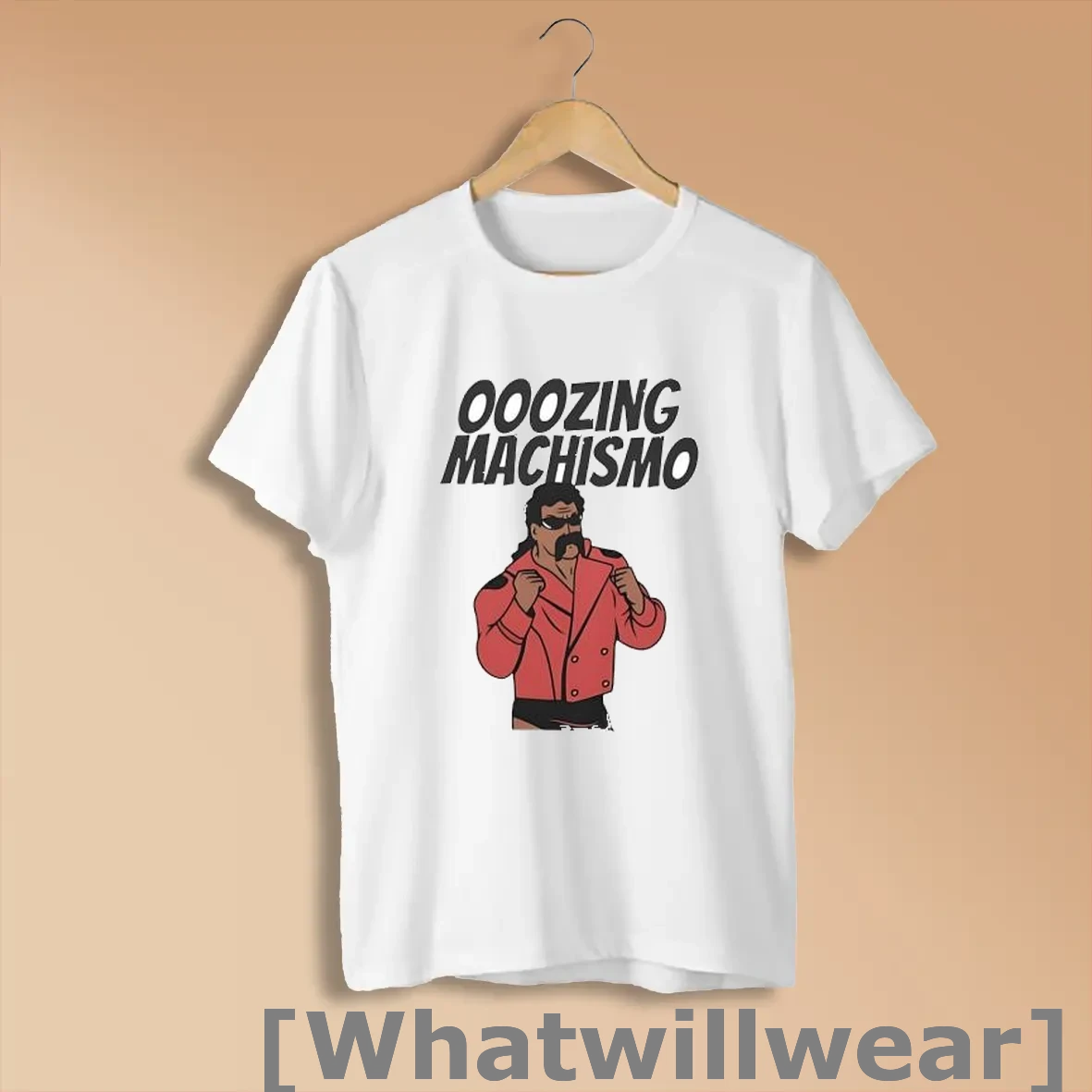 Official Ooozing Machismo Man With Mustache In A Red Jacket Shirts