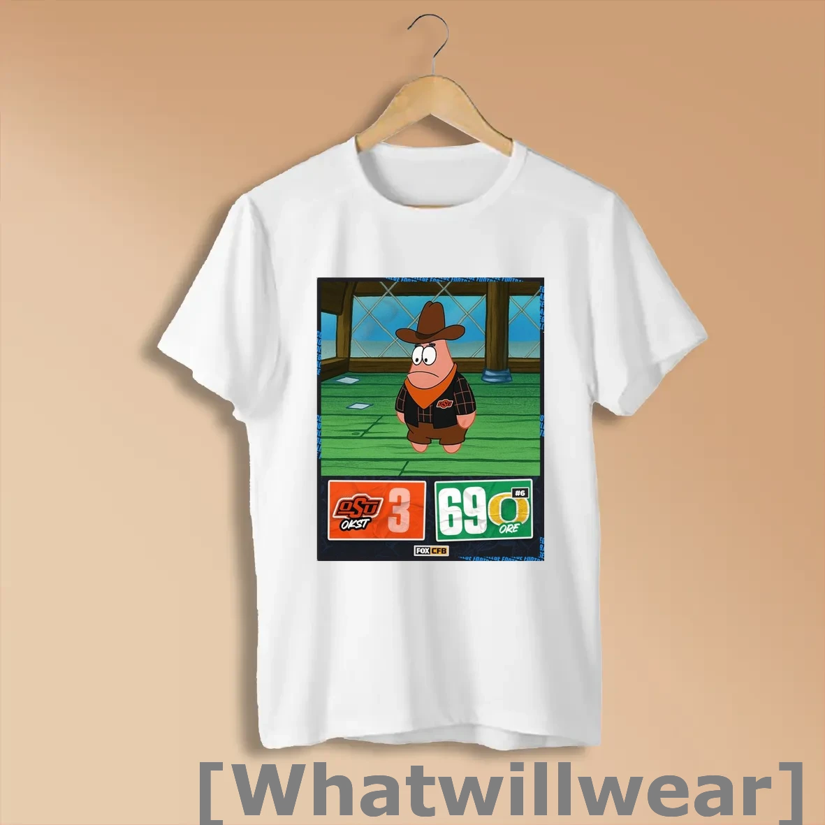 Official Oregon 69 3 Oklahoma State Sep 6 2025 Final Score Patrick Star Meme T Shirts