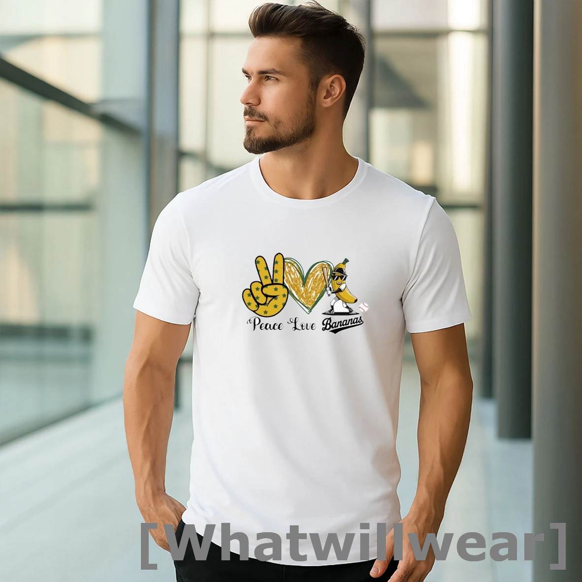 Official Peace Love Bananas Sport Shirts