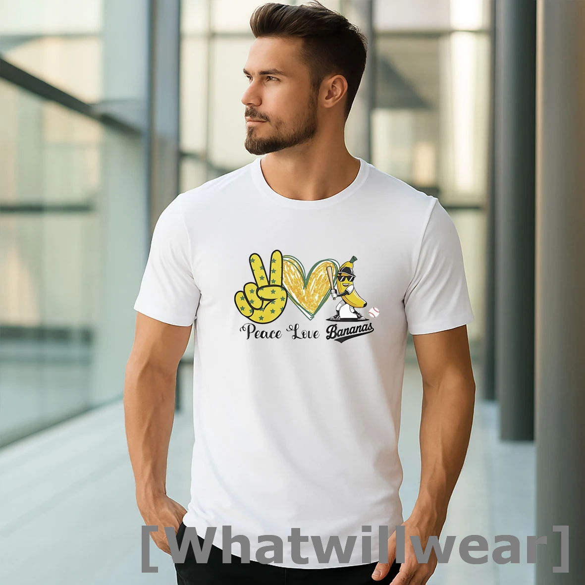 Official Peace Love Bananas Baseball Shirts