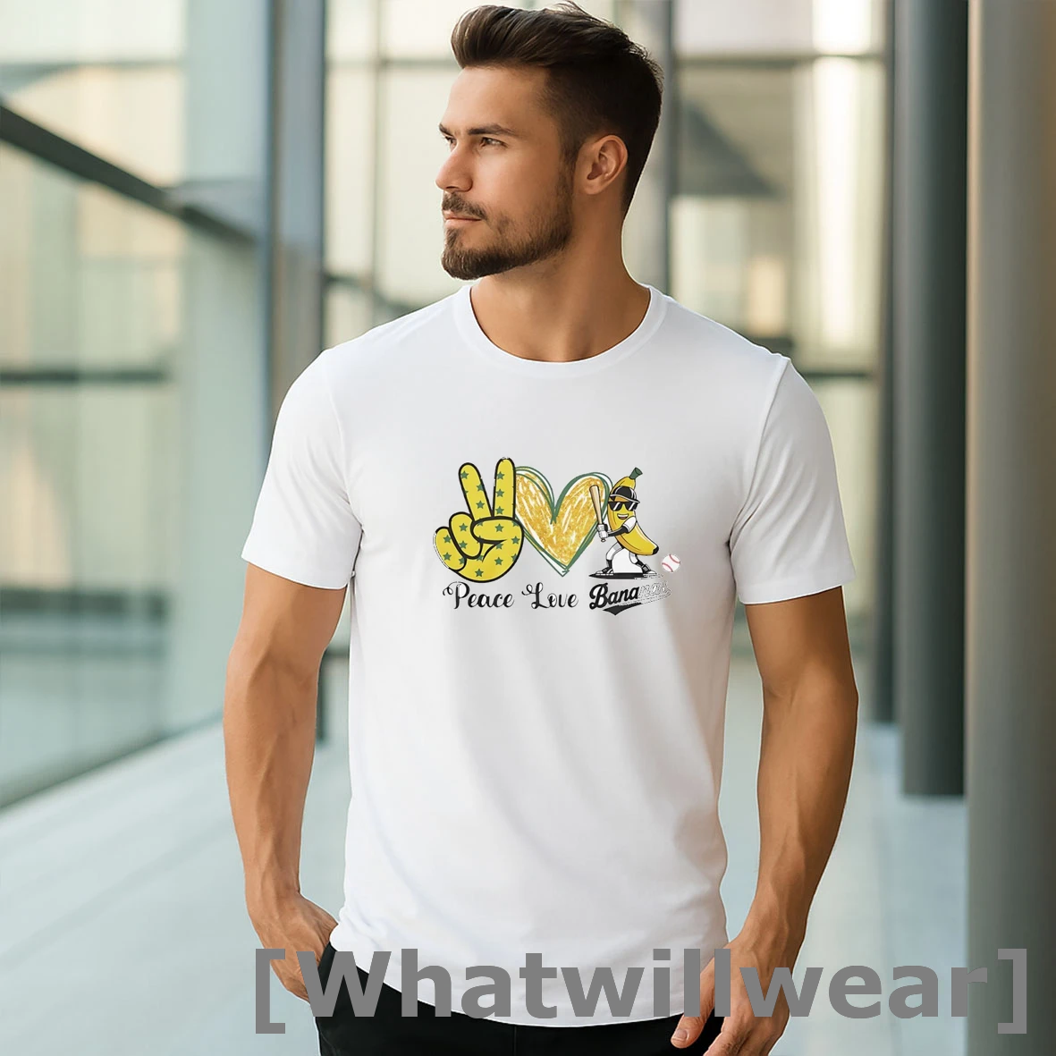 Official Peace Love Bananas Baseball Tshirts Sweater