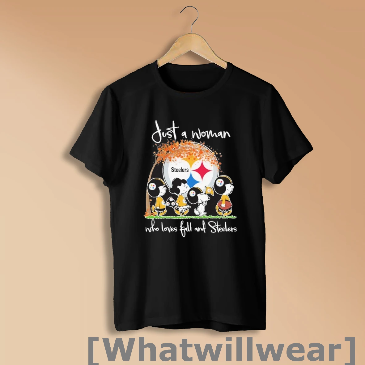 Official Peanuts Just A Woman Who Loves Fall And Steelers Shirt Sweatshirt