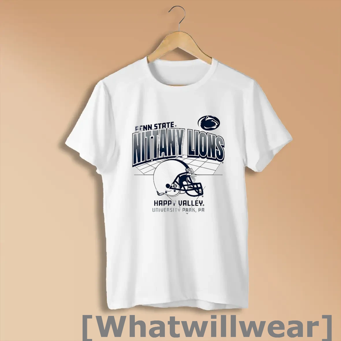 Official Penn State Nittany Lions Football Happy Valley Helmet Grid Shirts