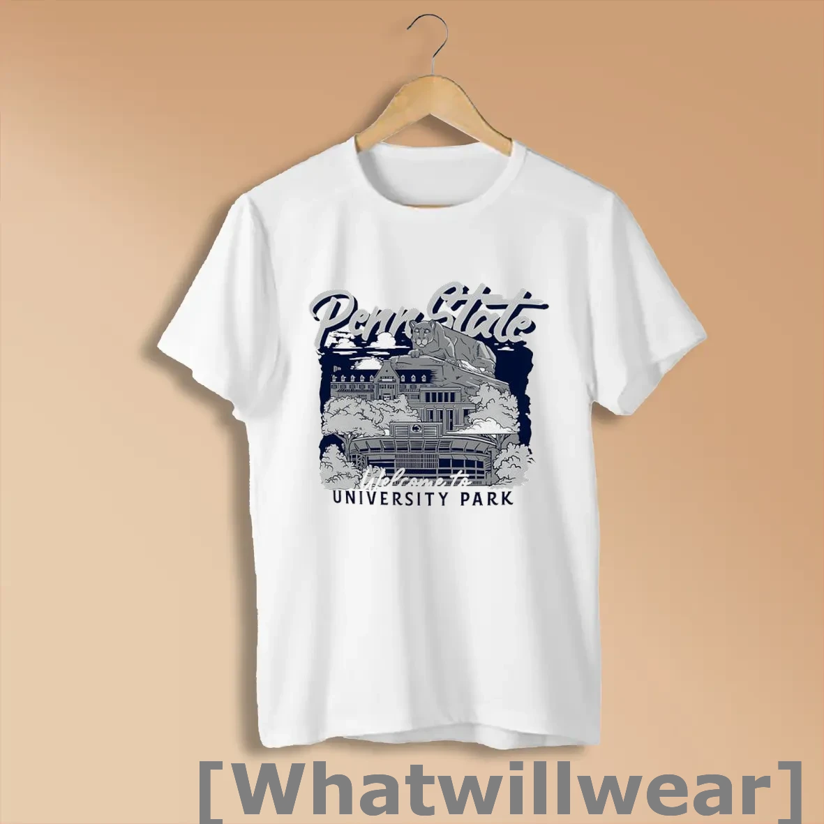 Official Penn State Nittany Lions Welcom To University Park Hand Drawn Campus Shirts