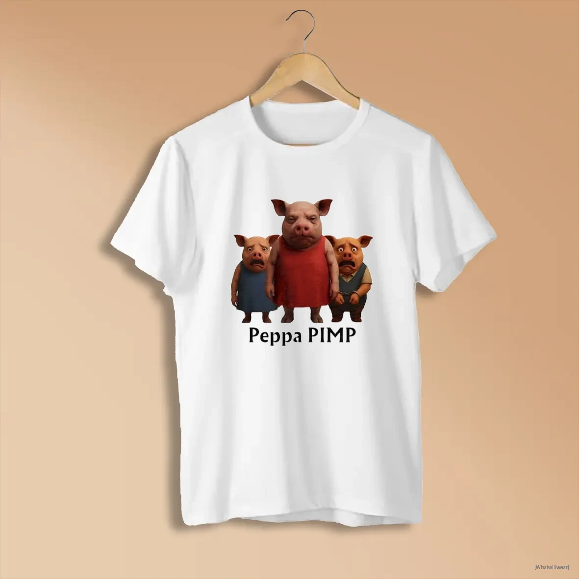 Official Peppa Pimp Pigs Caricature T White Shirts
