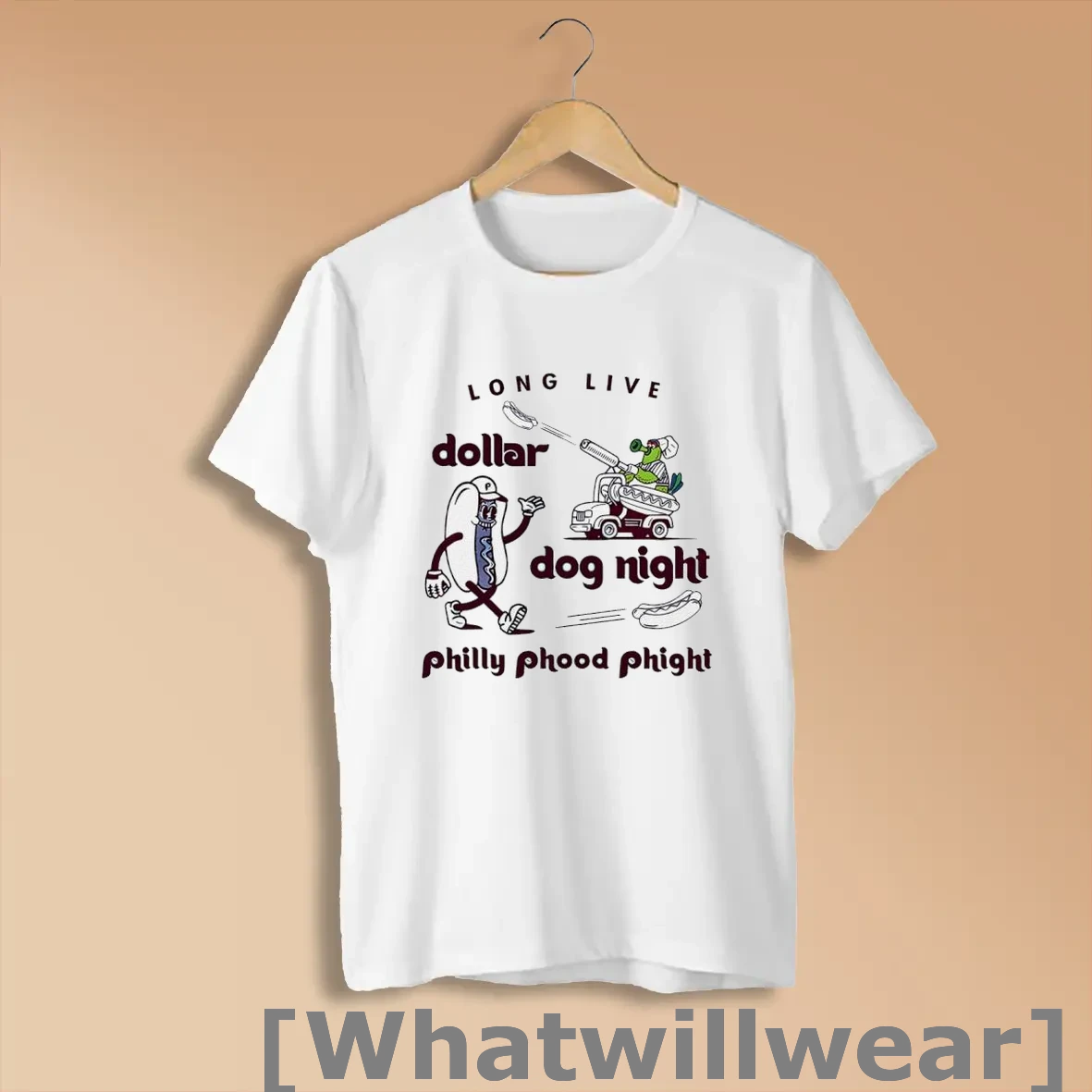 Official Phanatic Phillies Baseball Long Live Dollar Dog Night Shirts