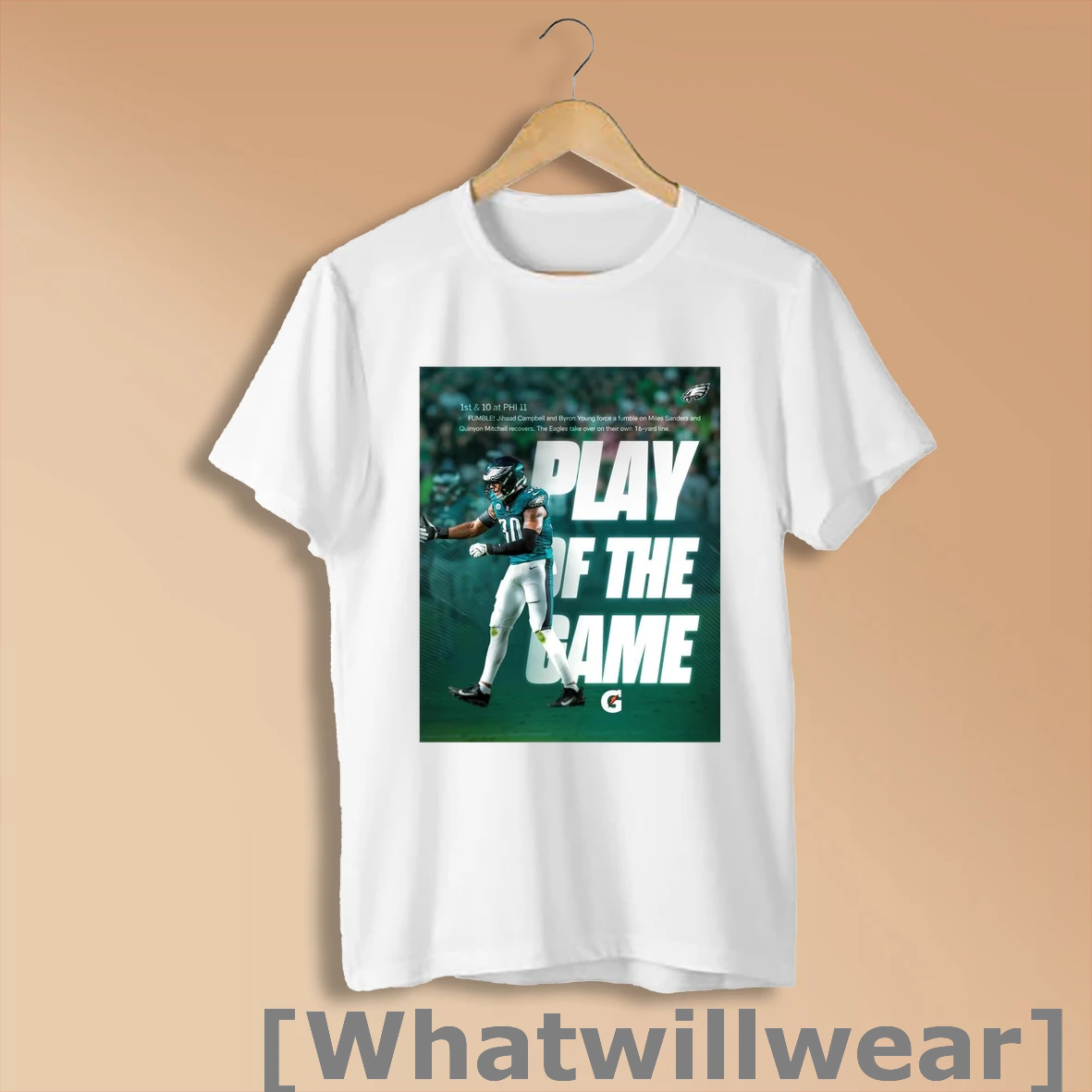Official Philadelphia Eagles Jihaad Campbell Play Of The Game Rookie Making Plays Shirt Sweatshirt
