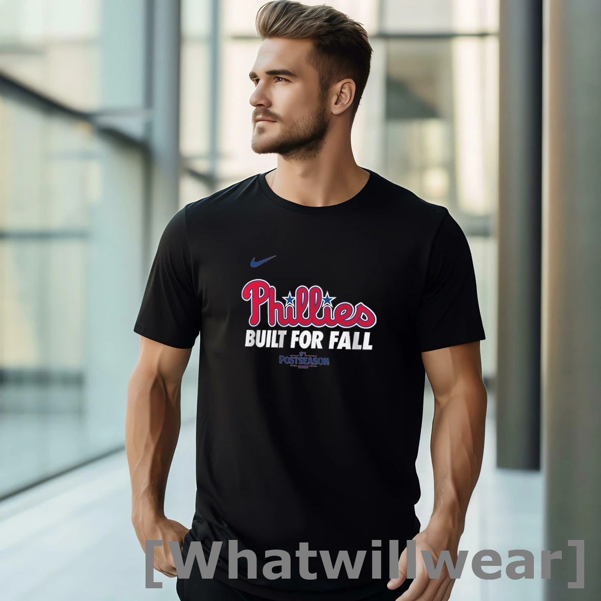 Official Philadelphia Phillies Nike 2025 Mlb Postseason Authentic Collection Dri Fit Tshirts Sweater