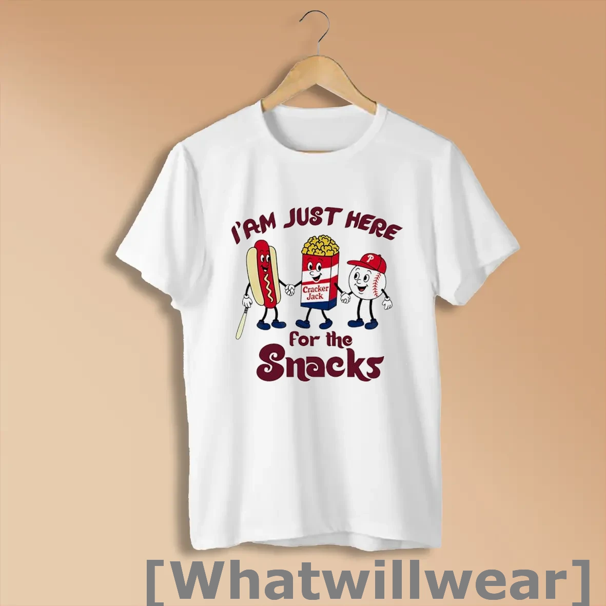 Official Philadelphia Phillies Just Here For Snacks Shirts