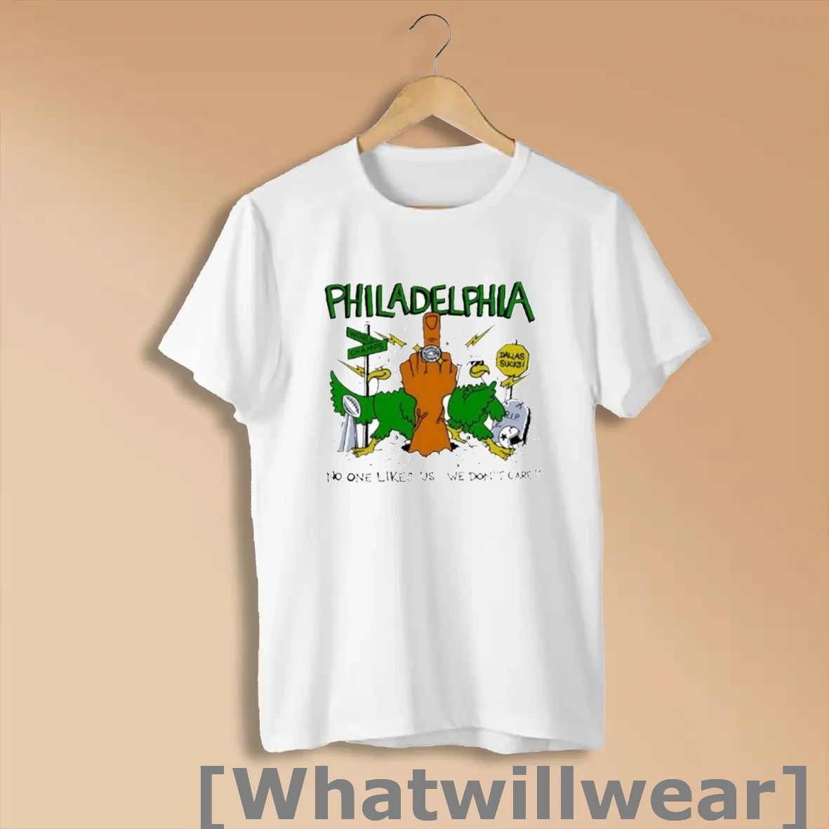 Official Philadelphia World Champs No One Likes Us We Dont Care Cartoon Shirts