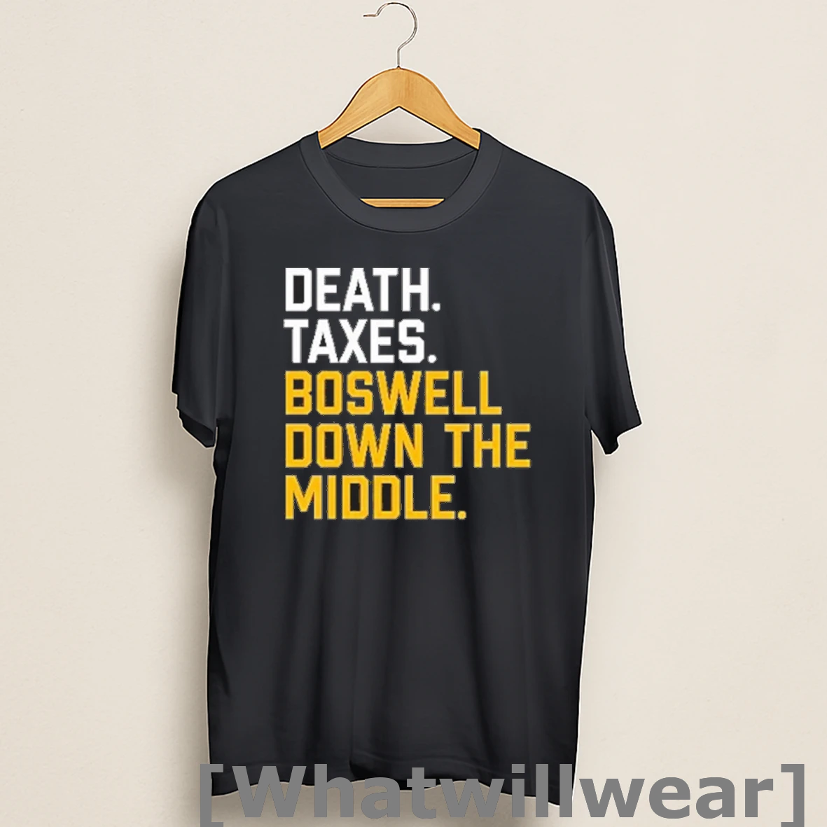 Official Pittsburgh Death Taxes Boswell Down The Middle Shirts