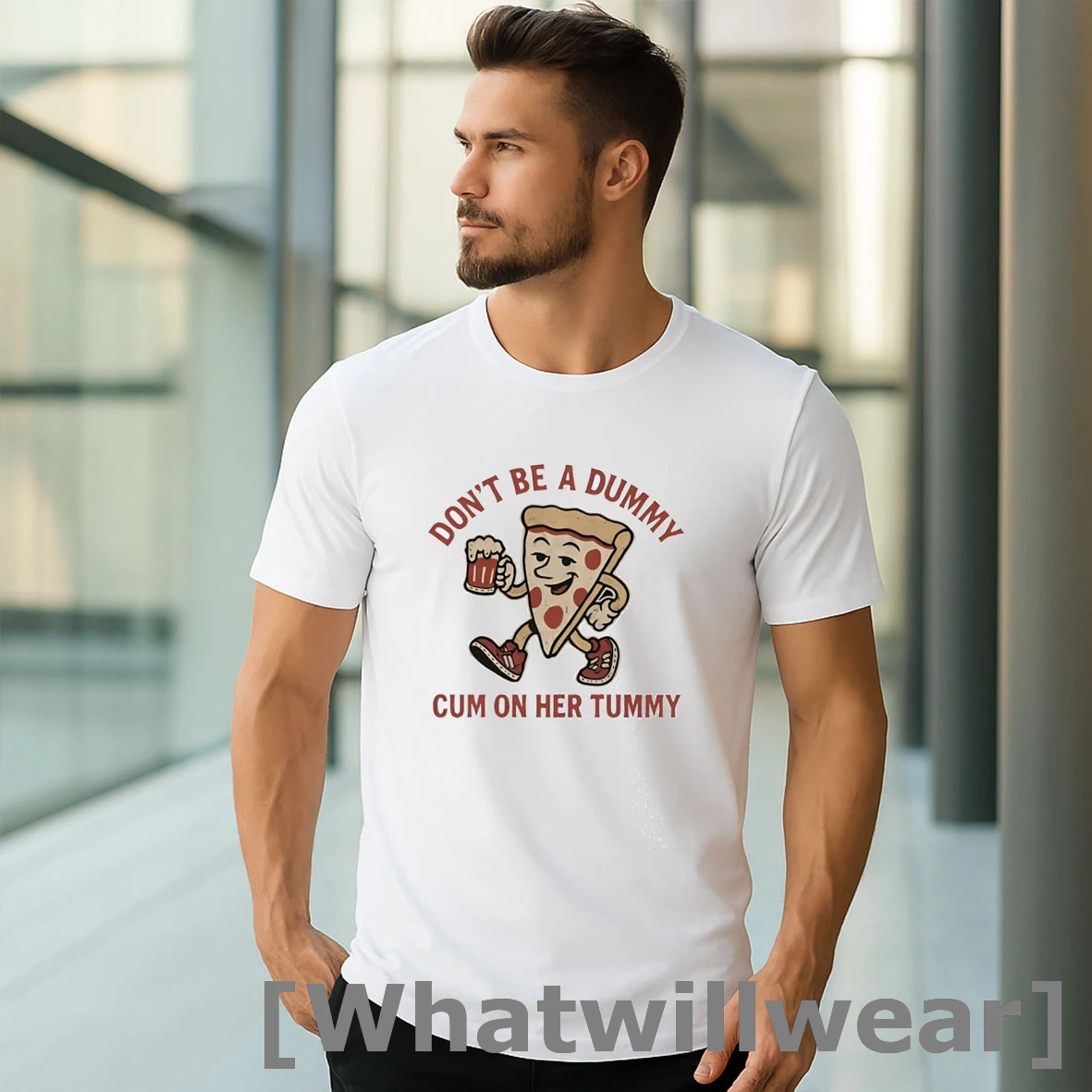 Official Pizza Dont Be A Dummy Cum On Her Tummy Tshirts Sweater