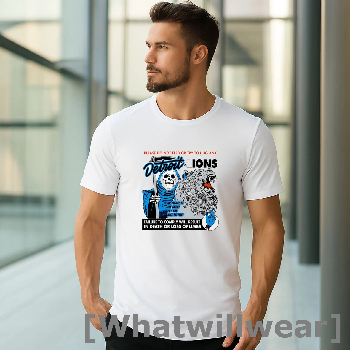 Official Please Do Not Feed Or Try To Hug Any City Detroit Lions Tshirts Sweater