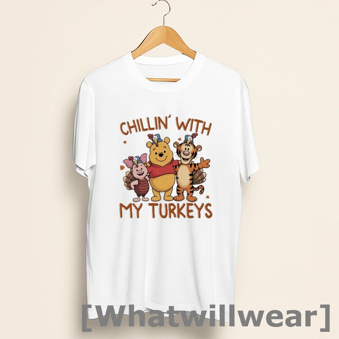 Official Pooh With Friend Chillin With My Turkeys Shirts