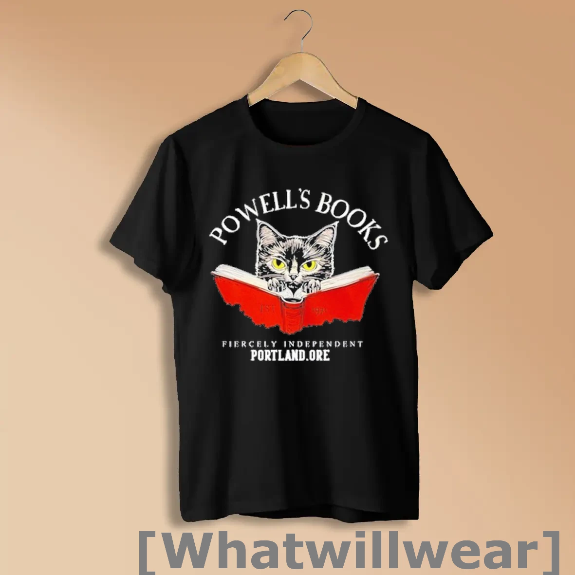 Official Powells Books Fiercely Independent Portland Ore Est 1971 Cat T Shirts Shirts