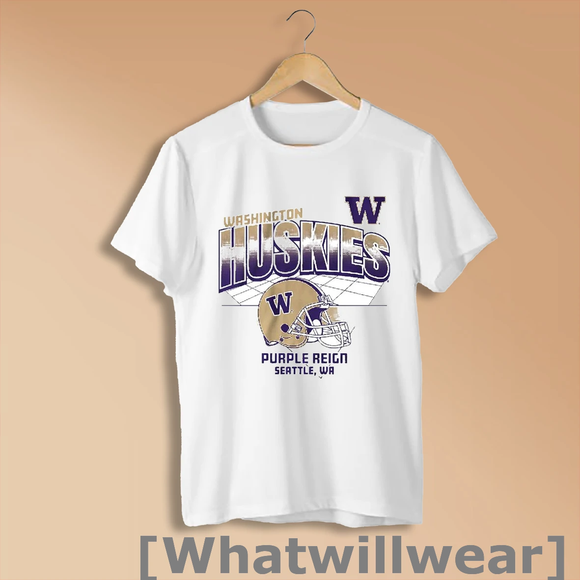 Official Purple Reign Washington Huskies Helmet Grid Shirt Sweatshirt