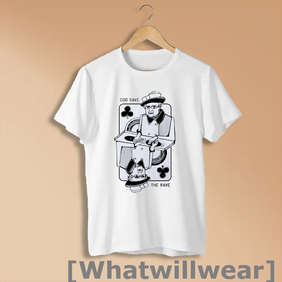 Official Queen Of Clubs God Save The Rave Shirts