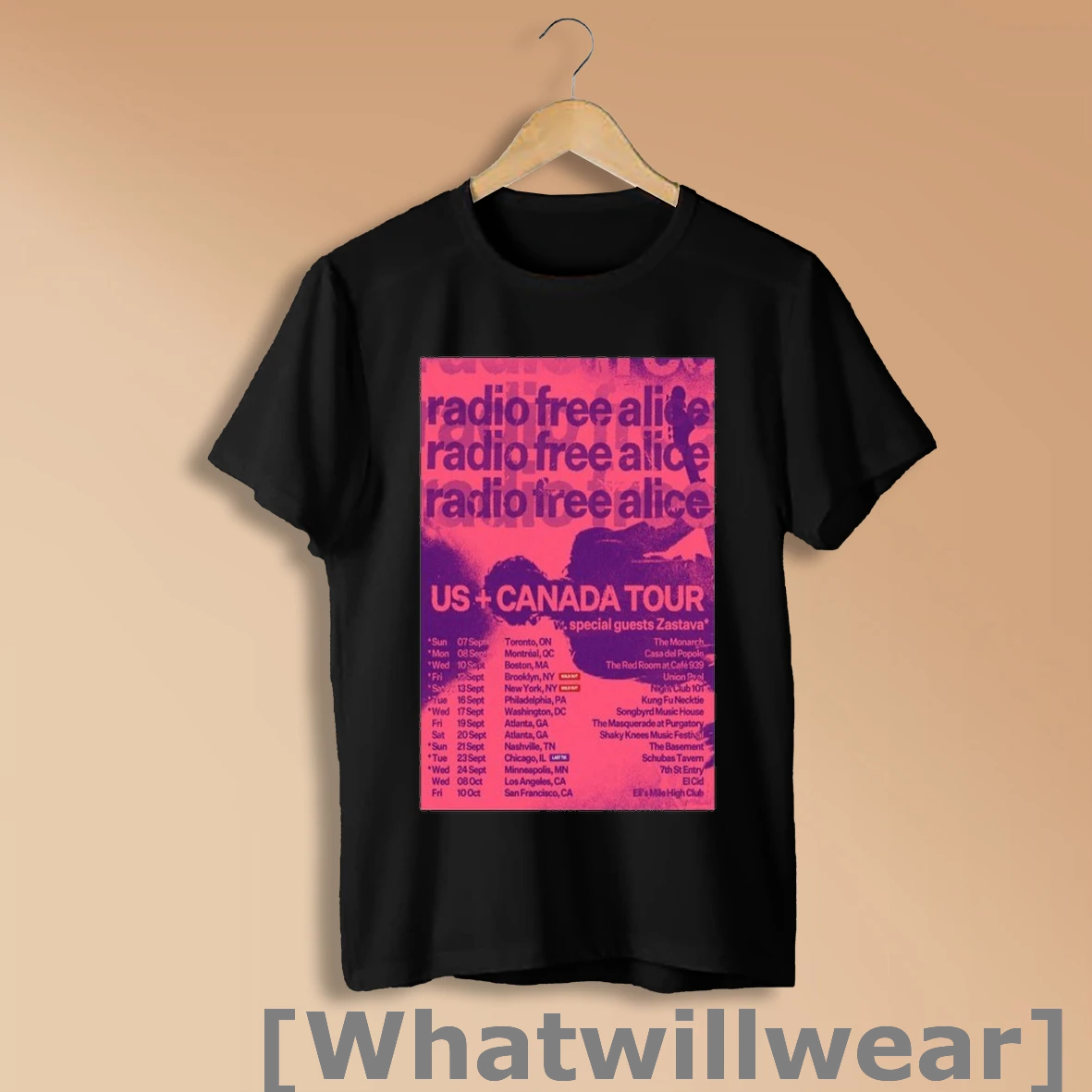Official Radio Free Alice Us Canada Tour 2025 Dates T Shirtss Shirt Shirt Sweatshirt