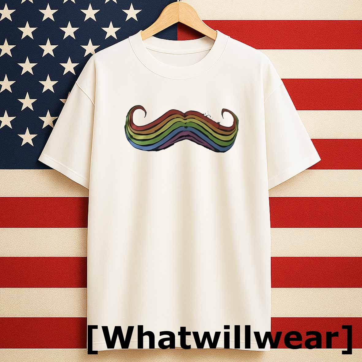 Official Rainbow Moustache Tshirts Sweater