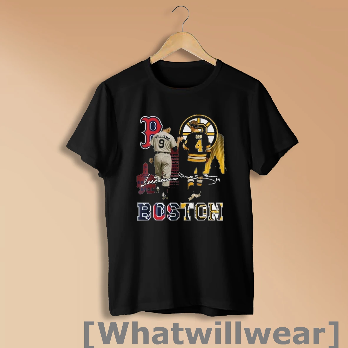 Official Red Sox Ted Williams And Bruins Bobby Orr Shirt Sweatshirt