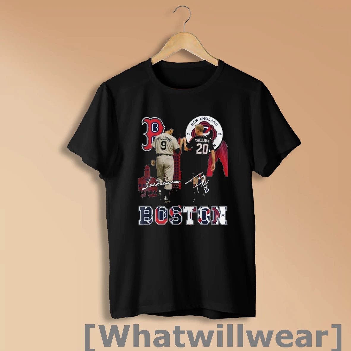 Official Red Sox Ted Williams And New England Revolution Taylor Twellman Shirt Sweatshirt