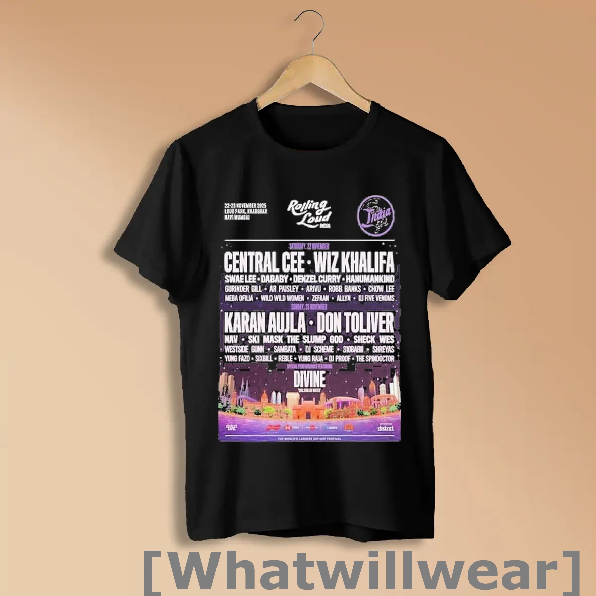 Official Rolling Loud India At Loud Park Kharghar Navi Mumbai On November 22 23 2025 Shirts