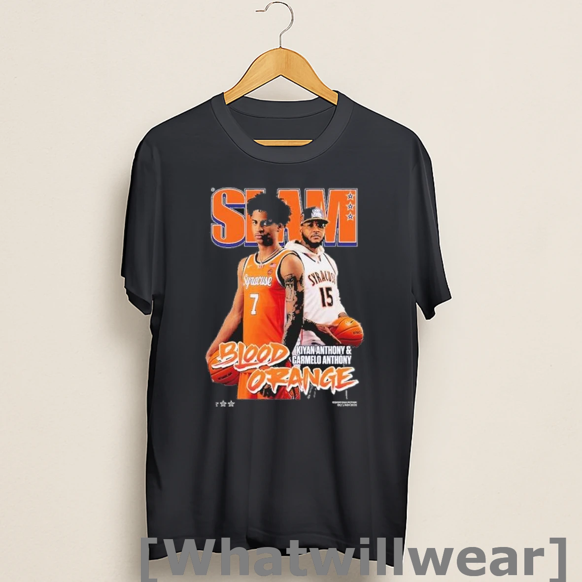 Official Slam Kiyan Carmelo Anthony Blood Orange Shirts