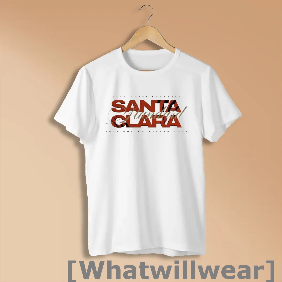 Official Santa Clara Standard Cincinnati Football 2025 United States Tour Shirts