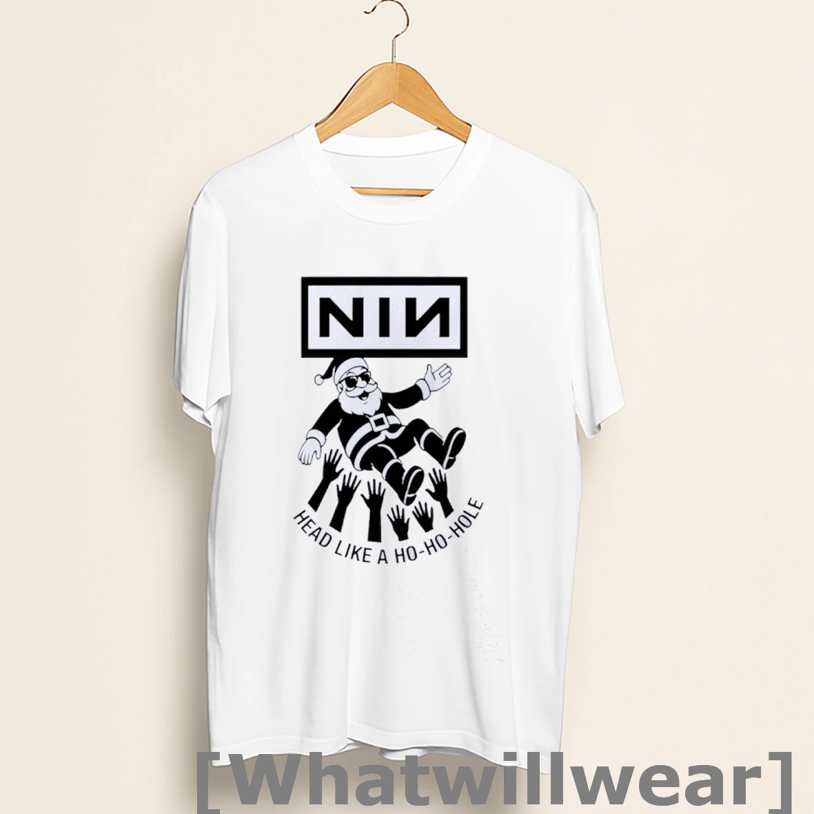 Official Santa Claus Nin Head Like A Ho Ho Hoe Christmas Shirts