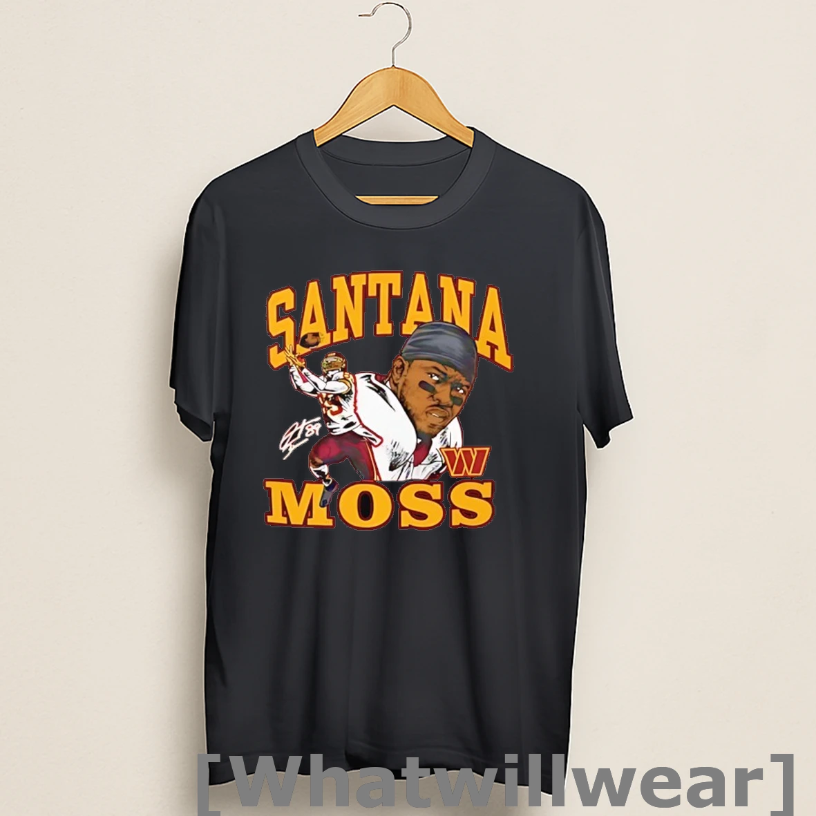 Official Santana Moss Washington Commanders Signature Cartoon Shirts