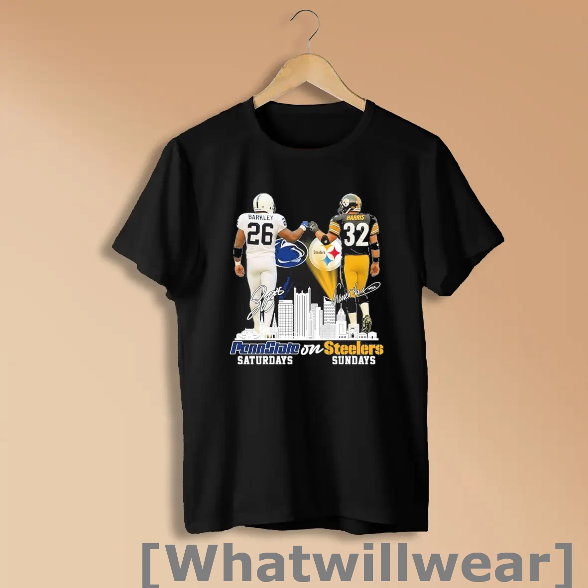 Official Saquon Barkley Penn State On Saturdays And Franco Harris Steelers On Sundays Shirts