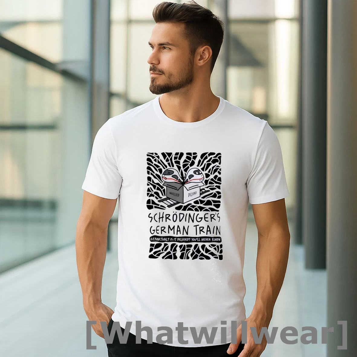 Official Schrodingers German Train Is It Punctual Is It Delayed Youll Never Know Shirts
