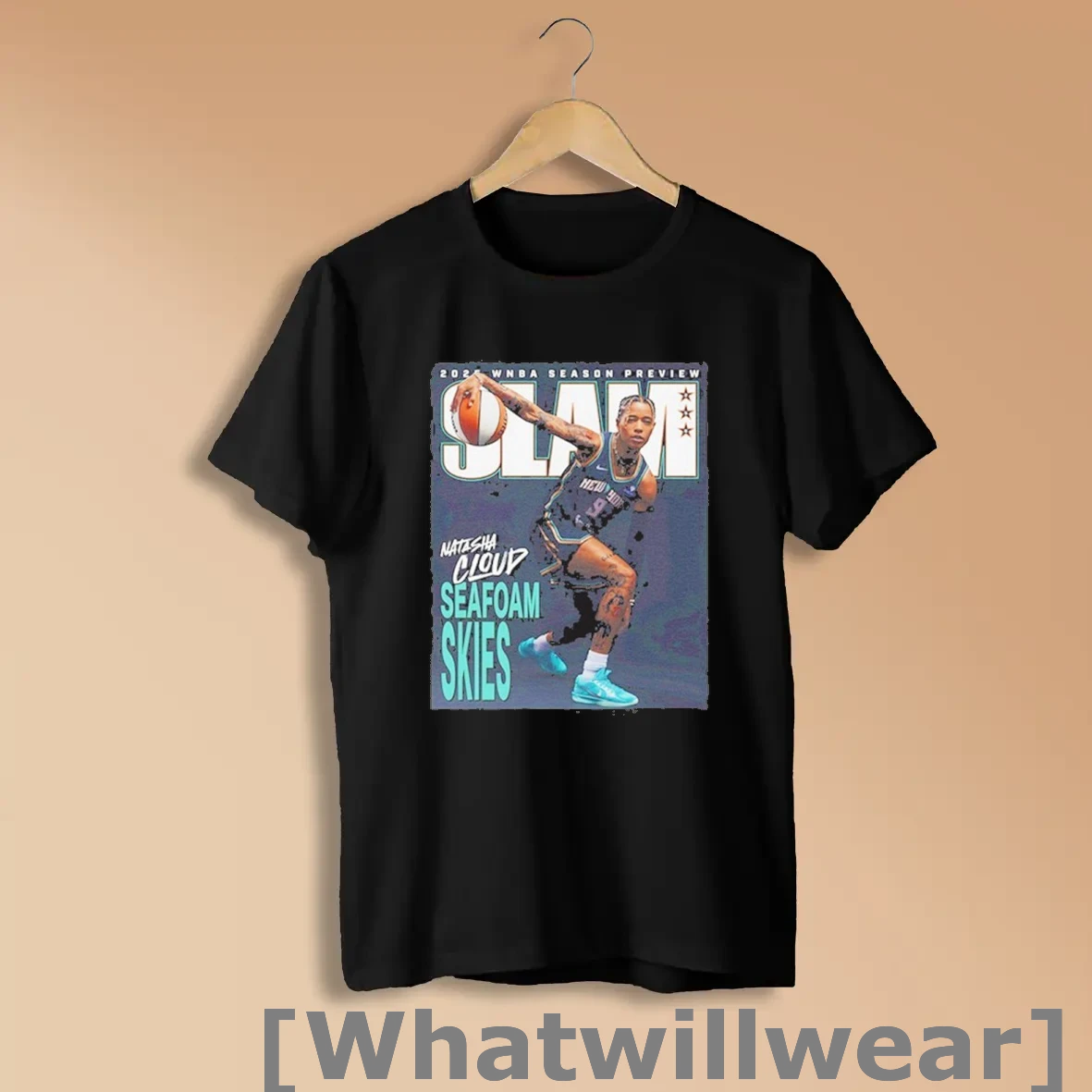 Official Seafoam Skies Magazine Slam Natasha Cloud New York Liberty Shirts