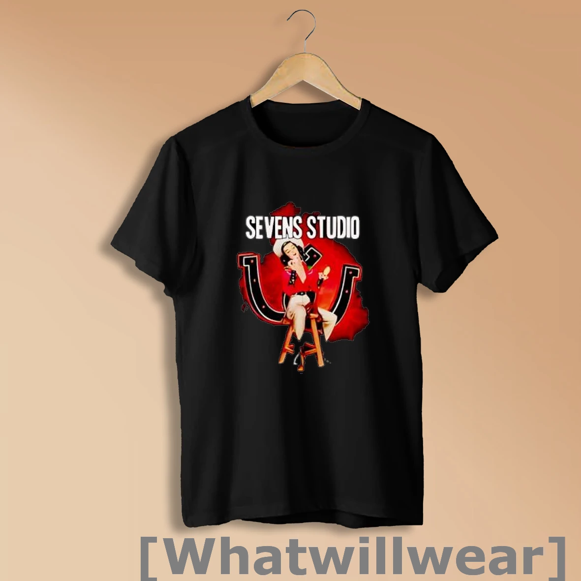 Official Sevens Studio Cowgirl Pinup Horseshoe Shirt Sweatshirt