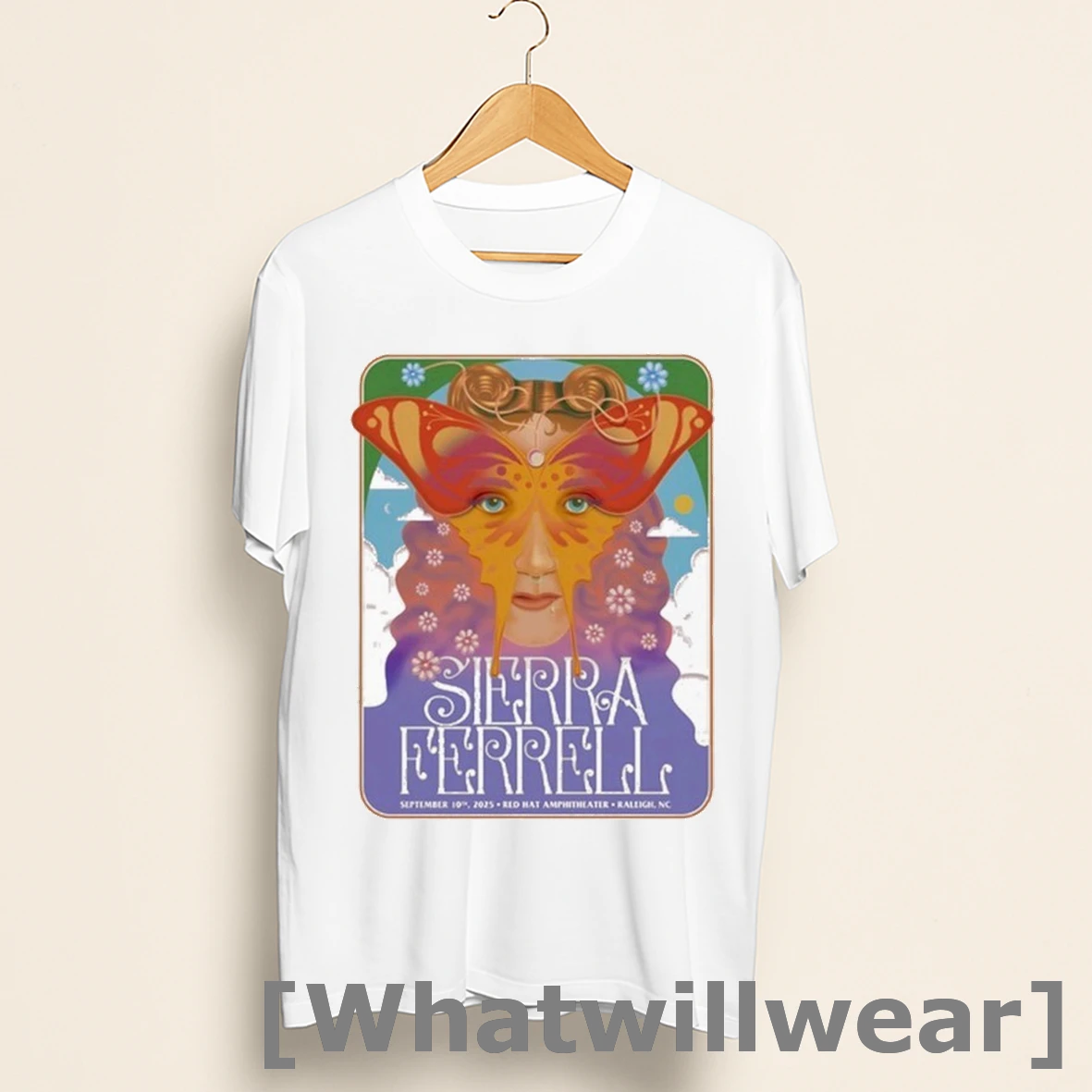 Official Sierra Ferrell At Red Hat Amphitheater On Sep 10 2025 Tour Face Shirts