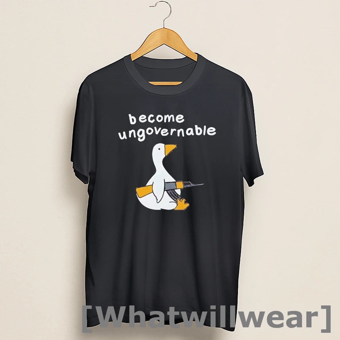 Official Silly Goose Holding Ak47 Become Ungovernable Shirts