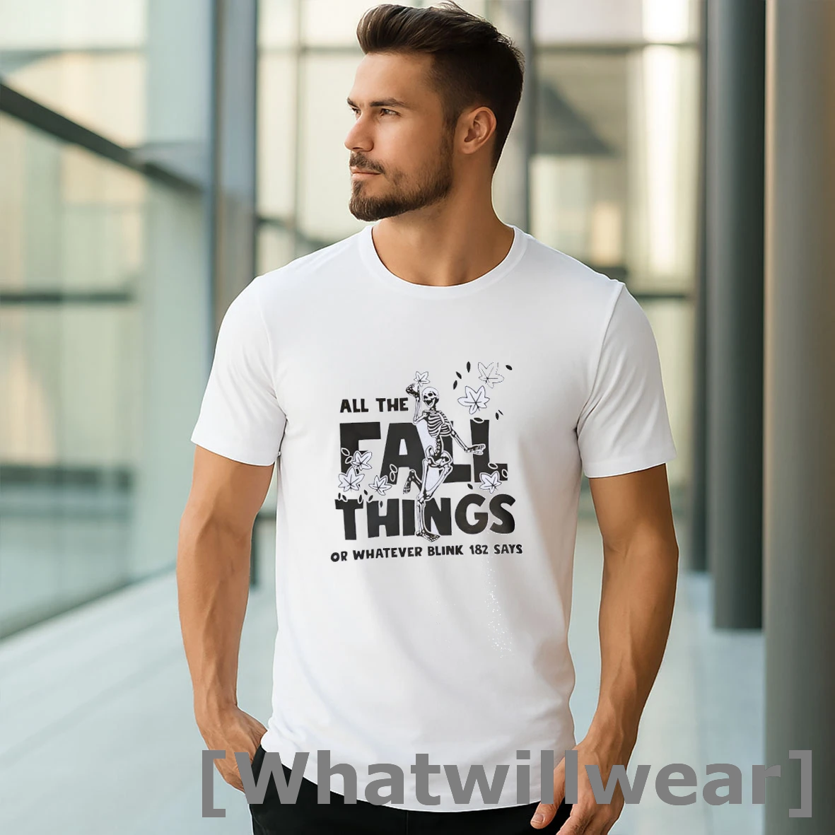 Official Skeleton All The Fall Things Or Whatever Blink 182 Says Tshirts Sweater