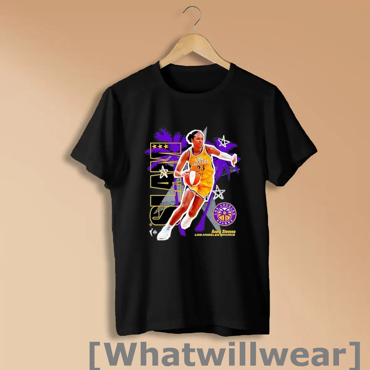 Official Slam Azura Stevens Los Angeles Sparks Shirts