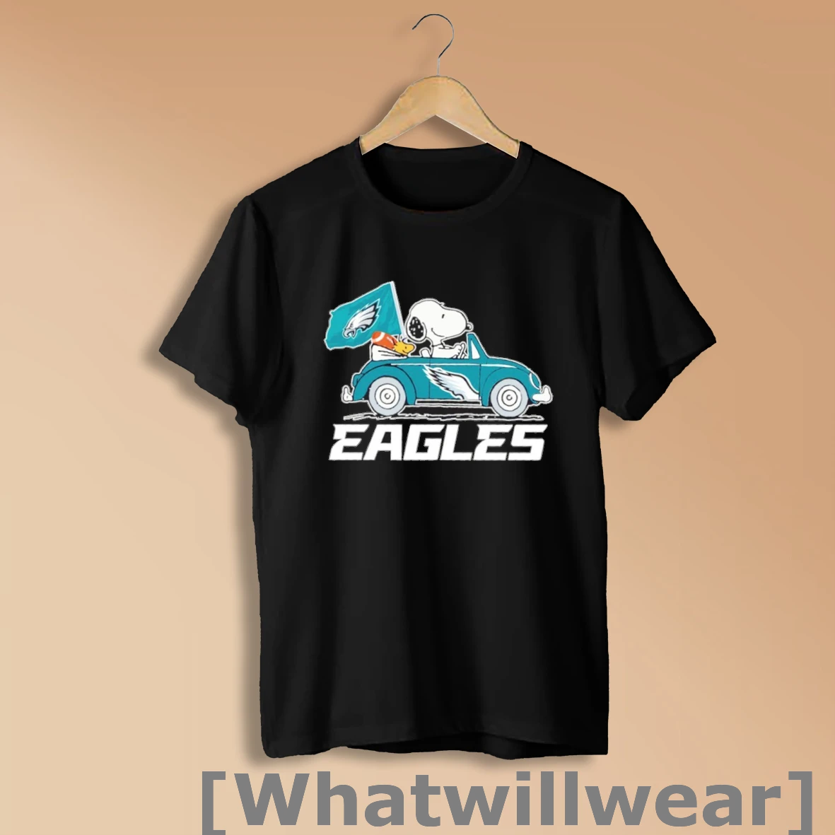 Official Snoopy And Woodstock Car Eagles Shirt Sweatshirt