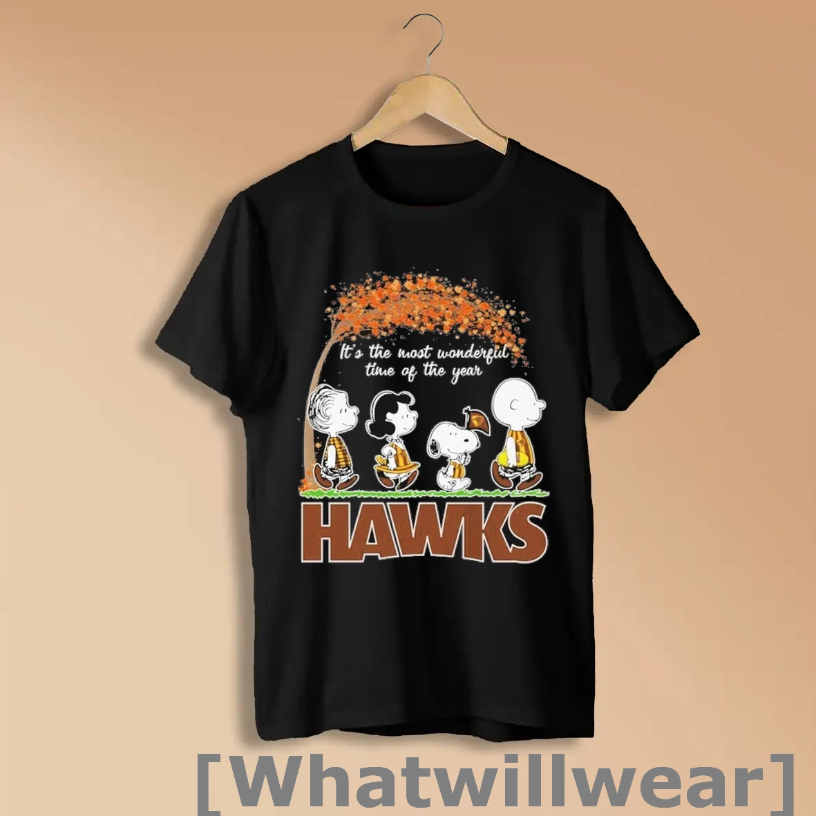 Official Snoopy The Peanuts Hawthorn Its The Most Wonderful Time Of Of The Years Hawks T Shirts Shirts