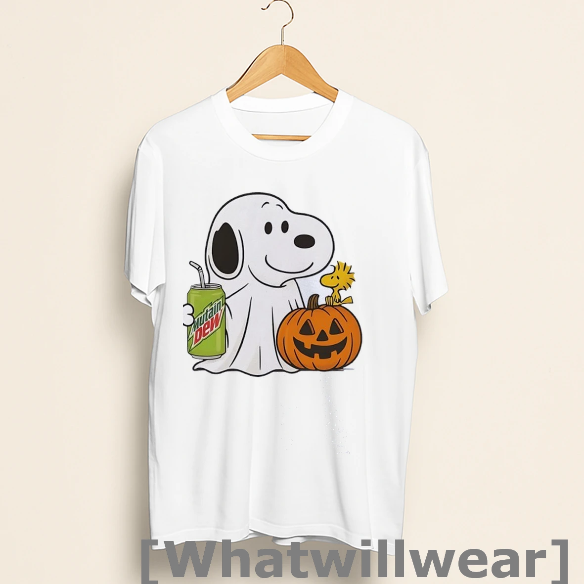 Official Snoopy And Woodstock X Mountain Dew Pumpkin Halloween Shirts