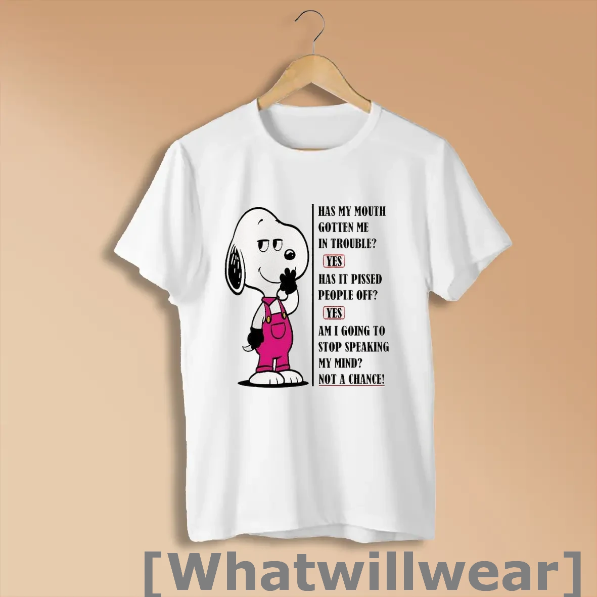 Official Snoopy Smile Has My Mouth Gotten Me In Trouble Yes Has It Pissed People Off Shirts