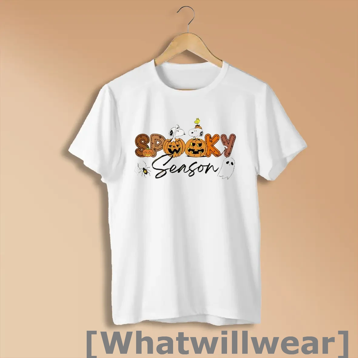 Official Snoopy Spooky Season Spider Spinning Web Happy Halloween Shirts