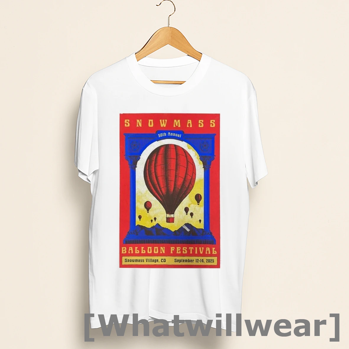 Official Snowmass Balloon Festival 50th Annual Sept 12 14 2025 Snowmass Village Co Shirts