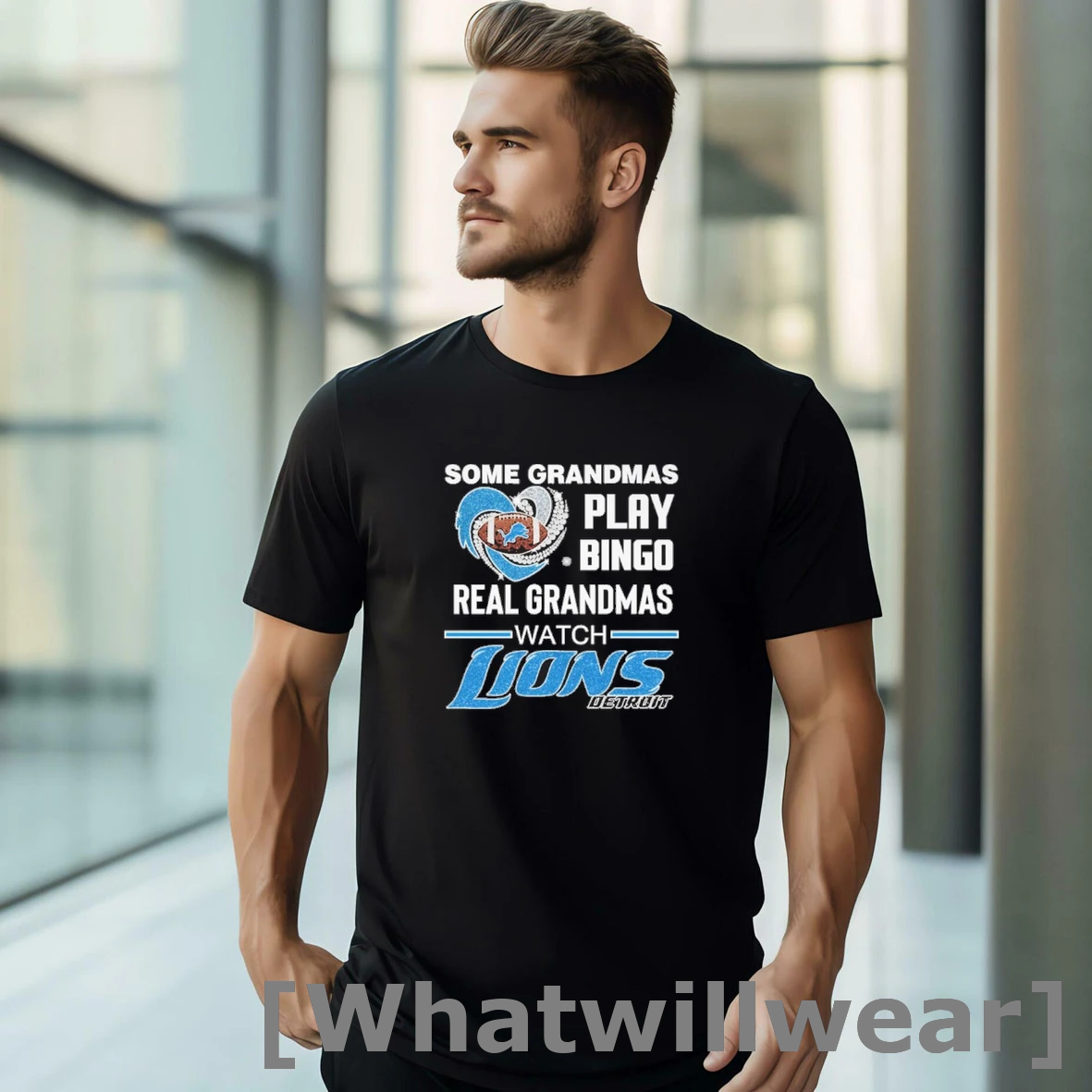 Official Some Grandpas Play Bingo Real Grandpas Watch Detroit Lions 2025 Tshirts Sweater