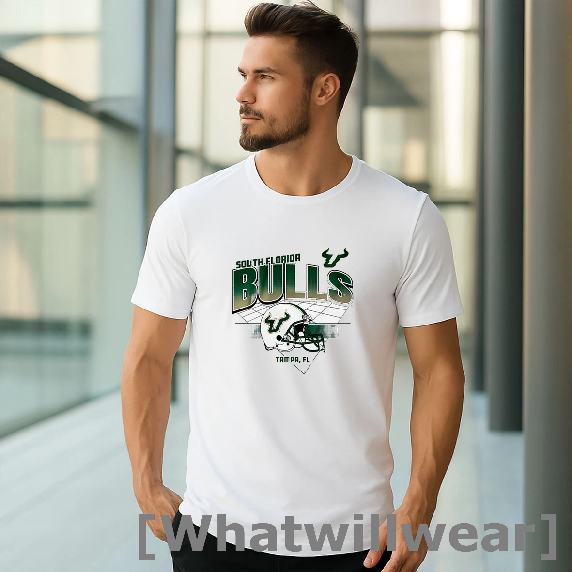 Official South Florida Bulls Football Tampa Florida Helmet Grid Tshirts Sweater